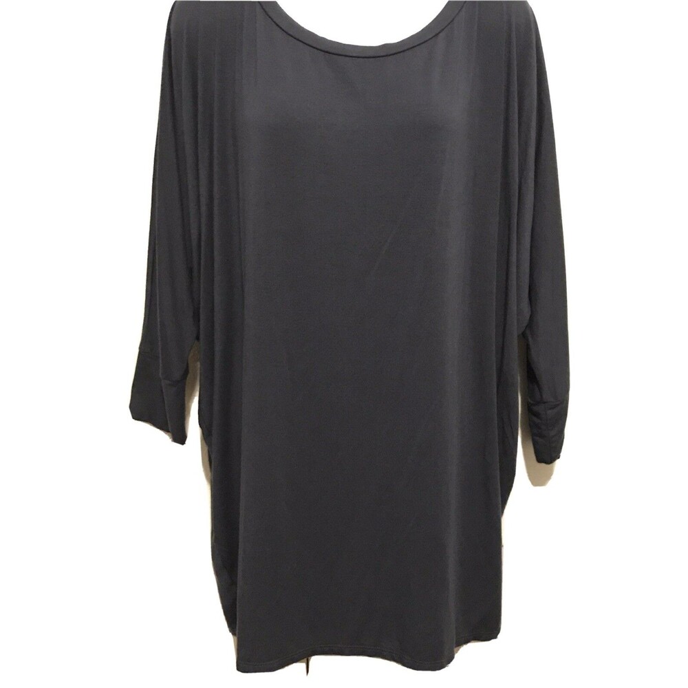 Women’s 3X Culture Phit Gray Round Neck 3/4 Sleeve Knit Top Blouse Shirt